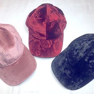 3 Velvet Hats, All 3 for the price of 1